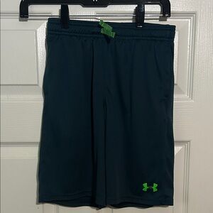 Under Armour Dark Shorts with Neon Green‎ Logo
